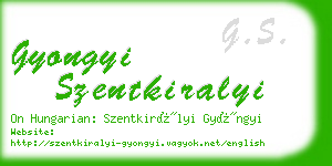 gyongyi szentkiralyi business card